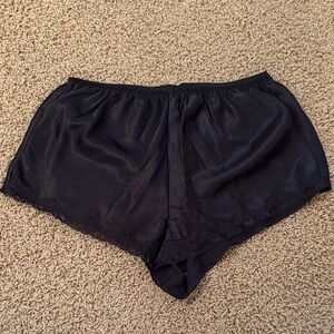 Victoria’s Secret Elegant Black Satin Sleep Shorts